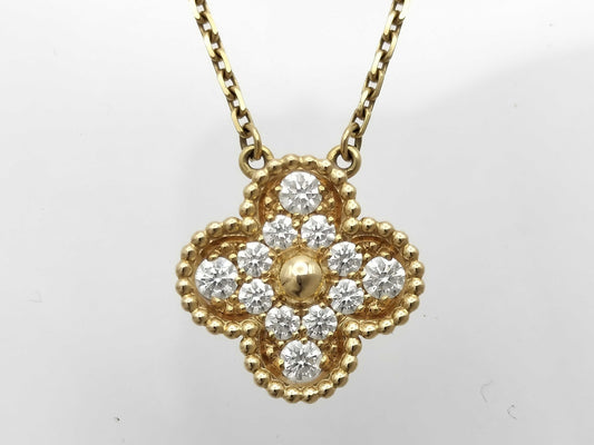 Van Cleef&Arpels Vintage Alhambra Diamond Au750 5.0g Necklace