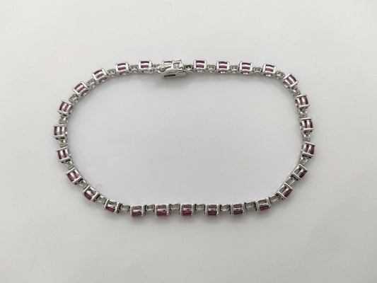 R6.13ct D0.30ct K18WG 8.2g Bracelet Bangle