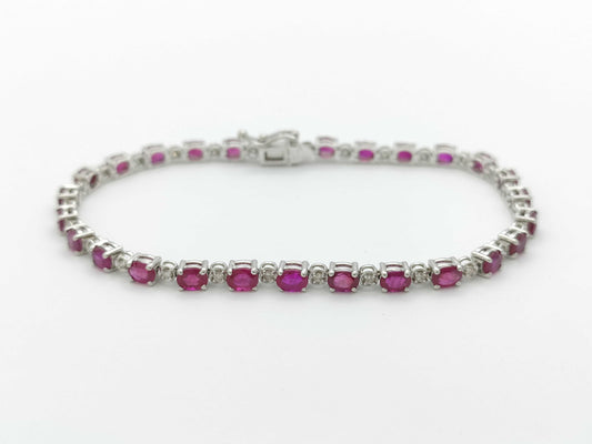R6.13ct D0.30ct K18WG 8.2g Bracelet Bangle
