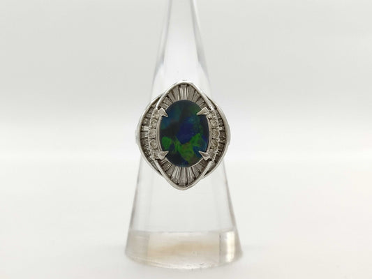 Black Opal 1.68ct 1.18ct PT900 13.2g Necklace