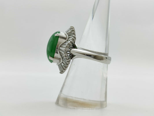 Jade D1.75ct PT900 12.7g Ring