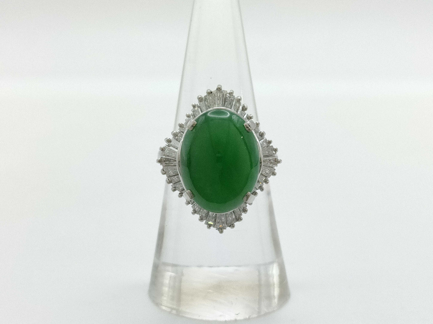 Jade D1.75ct PT900 12.7g Ring