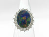 Black Opal 4.45ct D1.20ct PT900 10.2g Ring