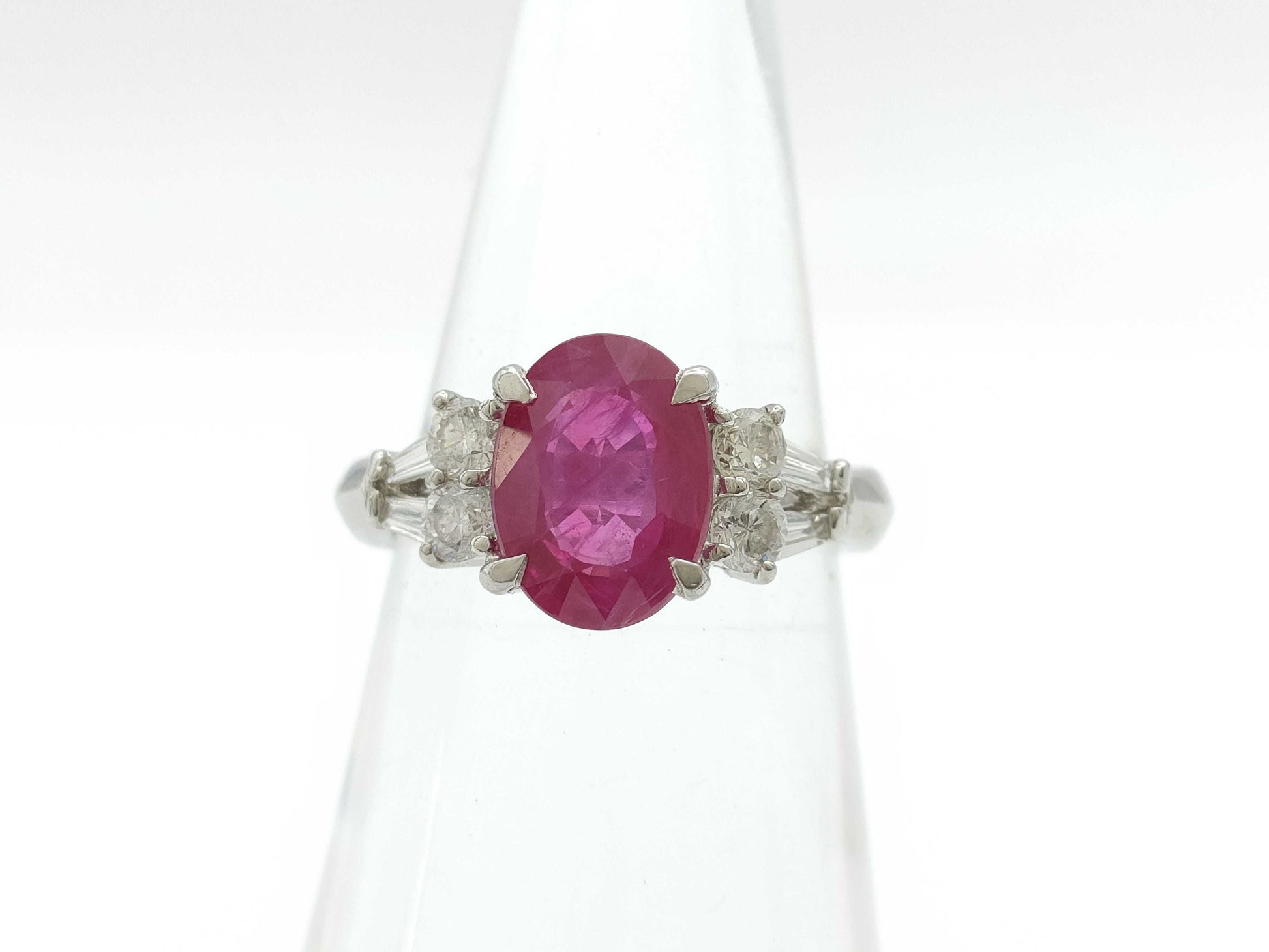R2.32ct D0.46ct PT900 5.8g Ring