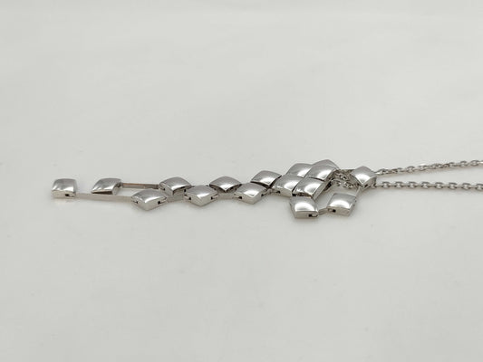 CHANEL Matelasse WG 750 15.8g Necklace