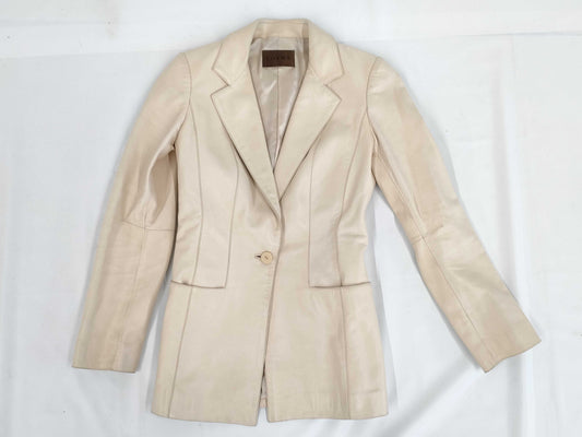 LOEWE Leather Size 38 Tailored Jacket