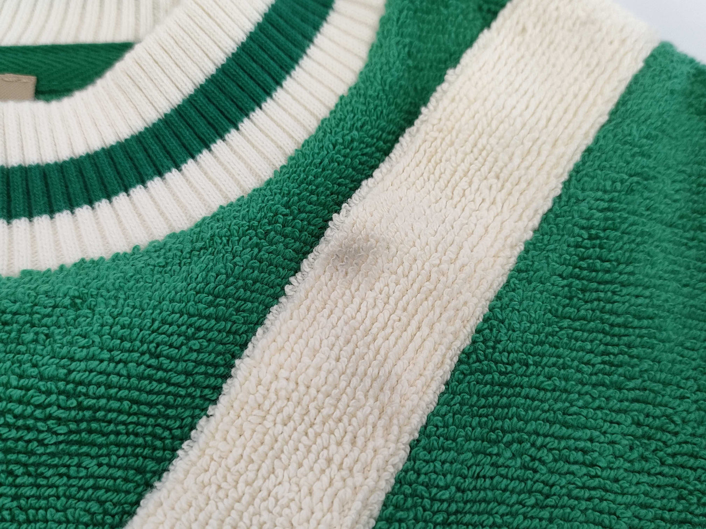 BURBERRY Terry V-neck shirt, size S, tops