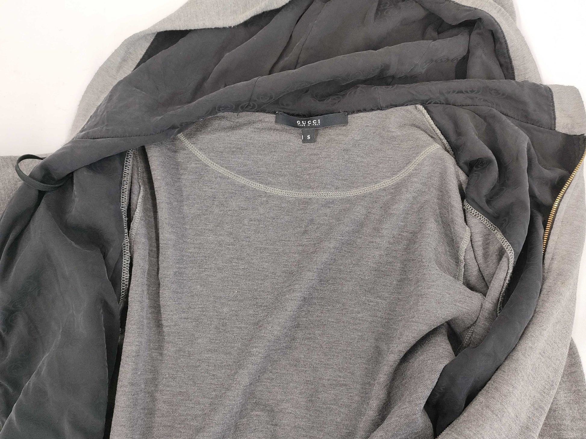 GUCCI Interlocking Pattern Sherry Line Hoodie, Size S, Tops