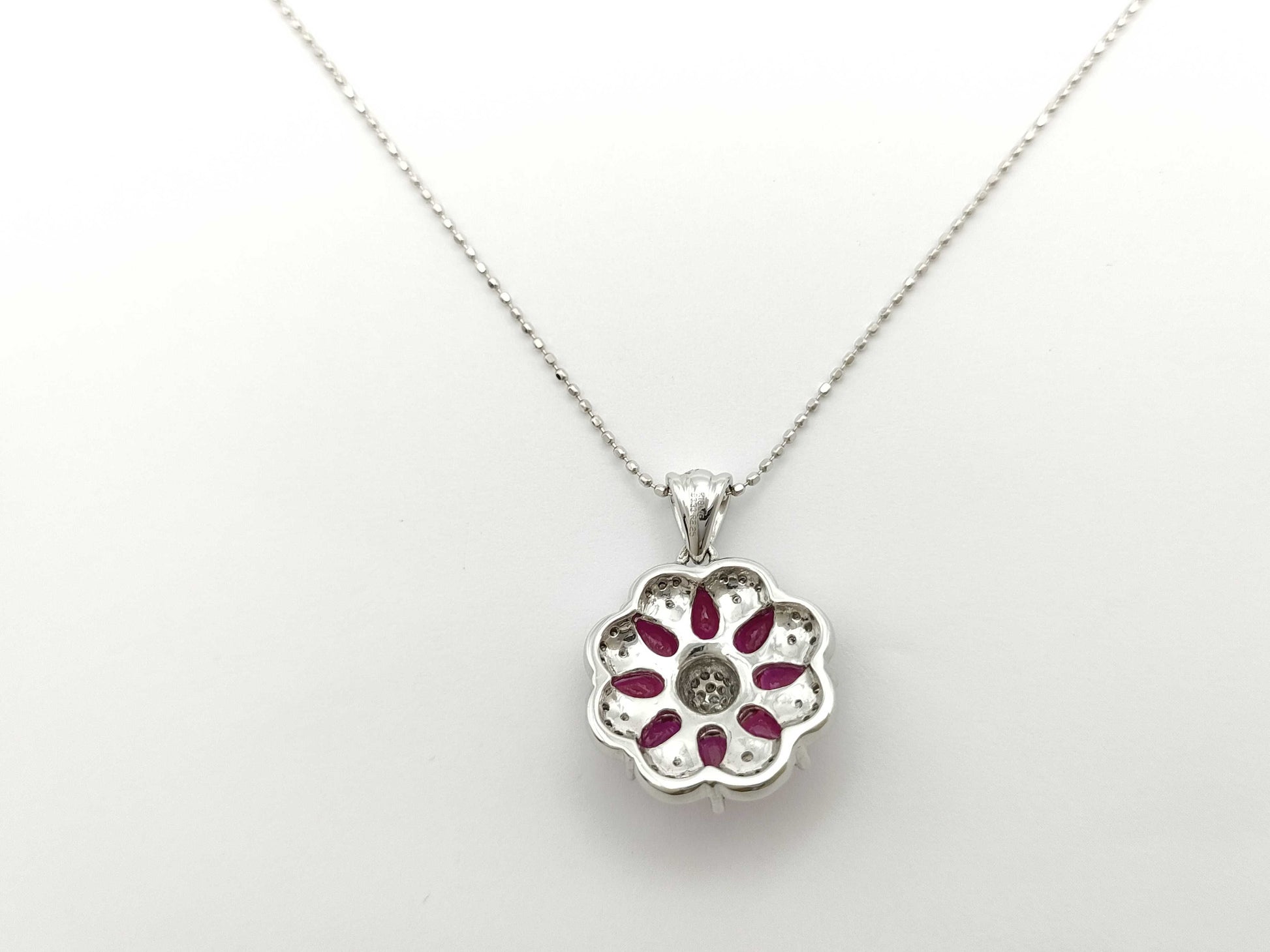 R2.25ct D0.3ct K18WG 6.5g Necklace