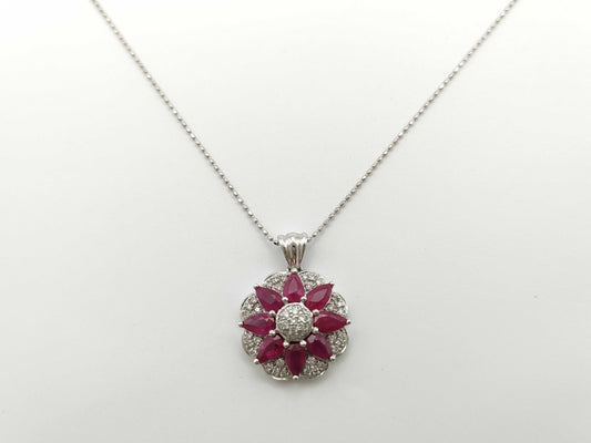 R2.25ct D0.3ct K18WG 6.5g Necklace