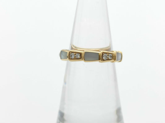 BVLGARI Serpenti Shell Diamond #49 Au750 3.6g Ring