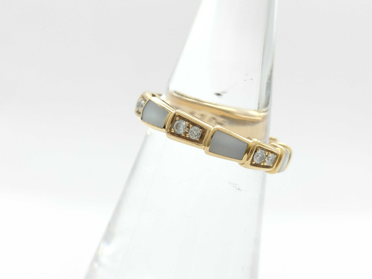 BVLGARI Serpenti Shell Diamond #49 Au750 3.6g Ring