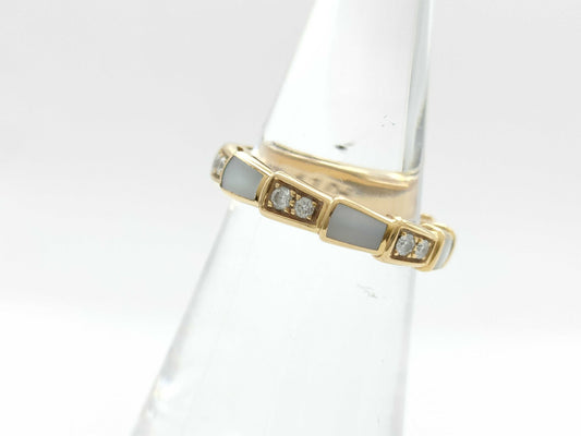 BVLGARI Serpenti Shell Diamond #49 Au750 3.6g Ring