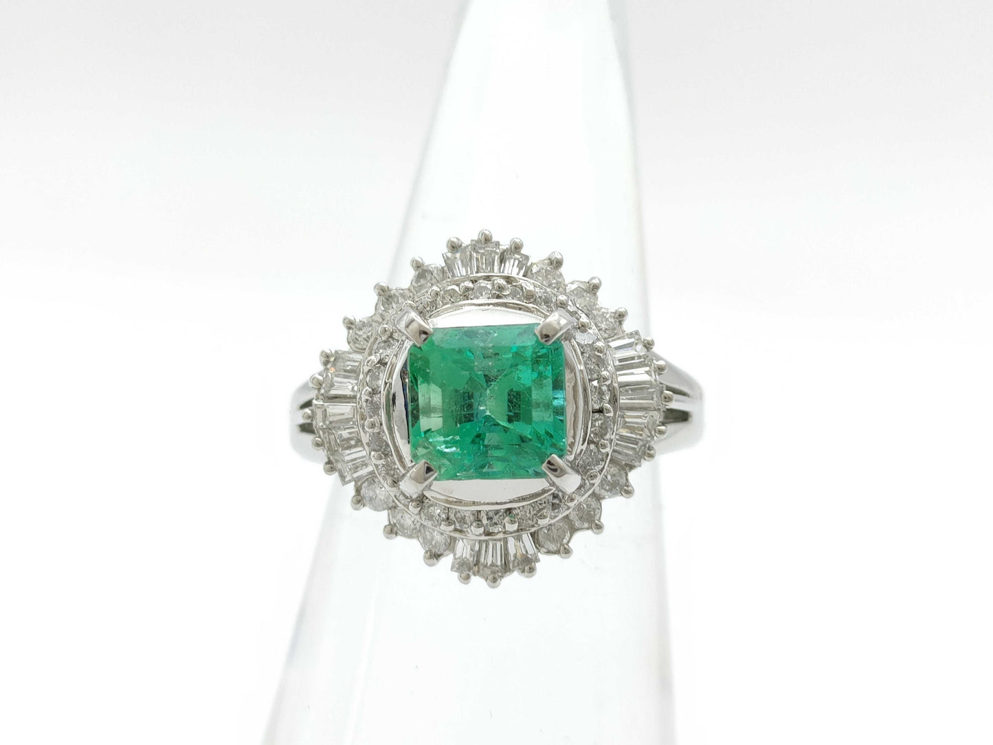 E1.372ct D.0.60ct PT900 11.1g Ring