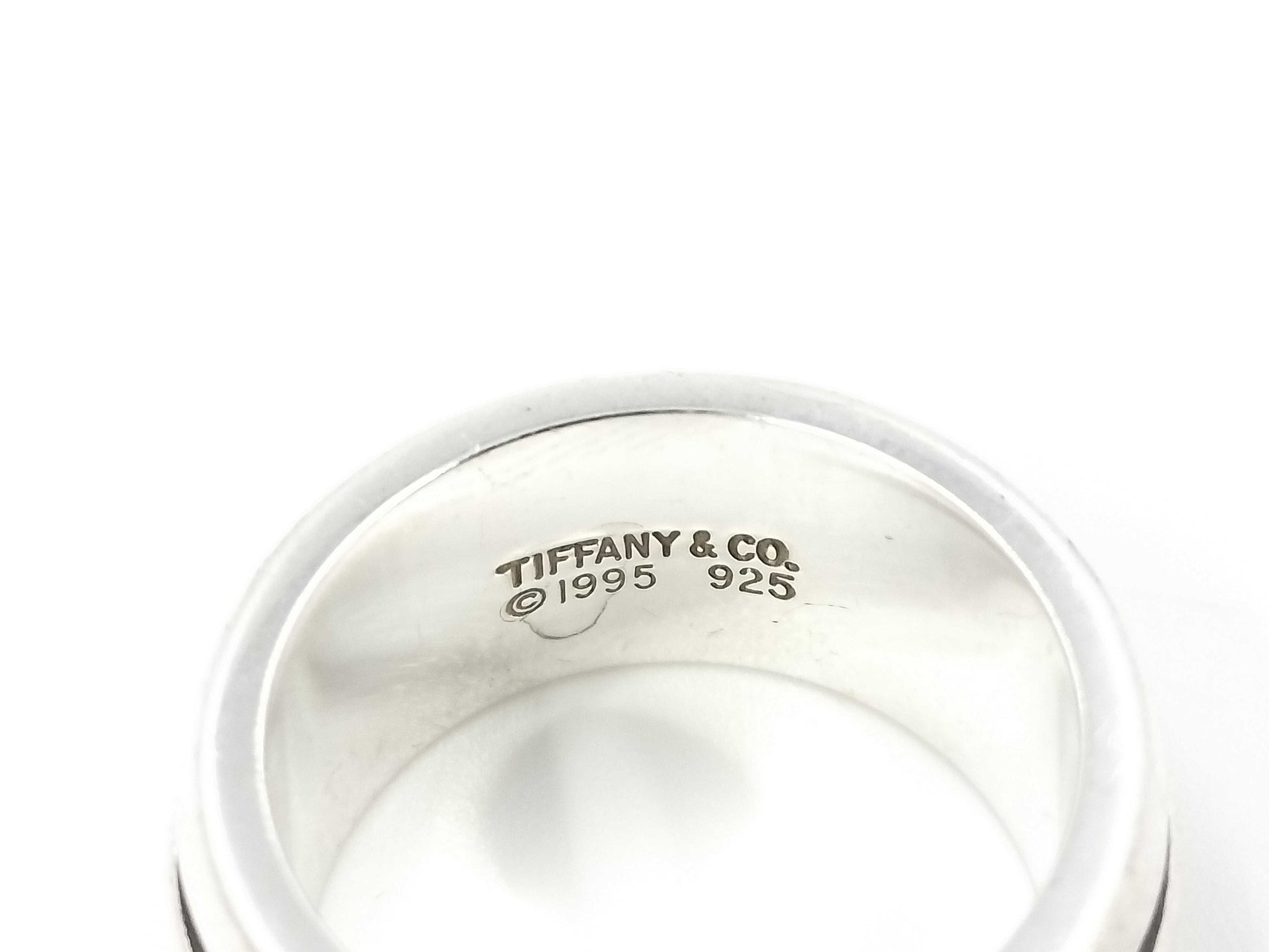 Tiffany&Co. Grooved Double Line 9.8g Ring