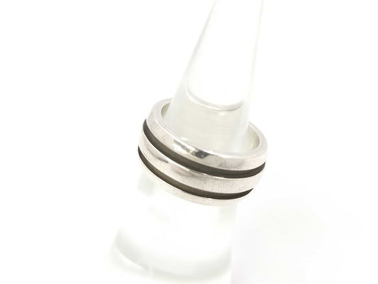 Tiffany&Co. Grooved Double Line 9.8g Ring