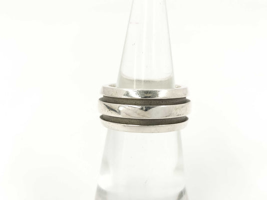 Tiffany&Co. Grooved Double Line 9.8g Ring