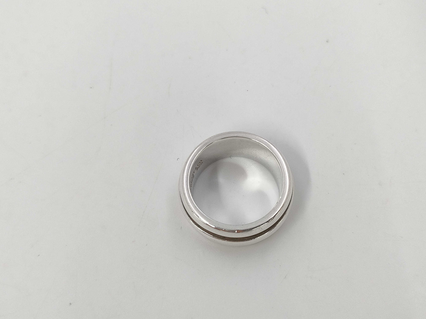 Tiffany&Co. Grooved Double Line 10.0g Ring