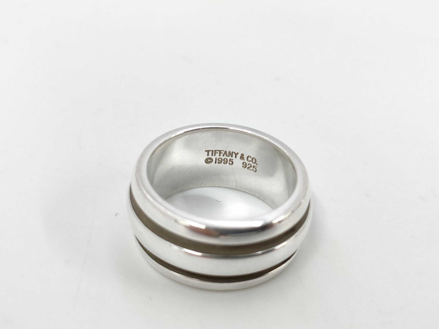 Tiffany&Co. Grooved Double Line 10.0g Ring