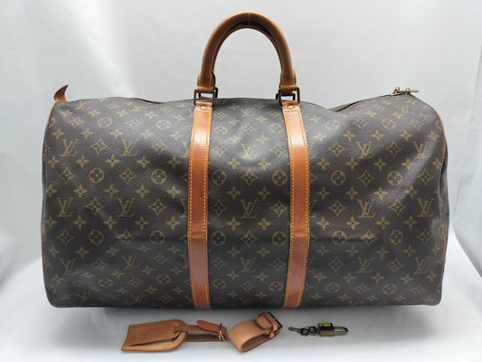 LOUIS VUITTON Monogram Louis Vuitton Keepall 55 Boston Bag