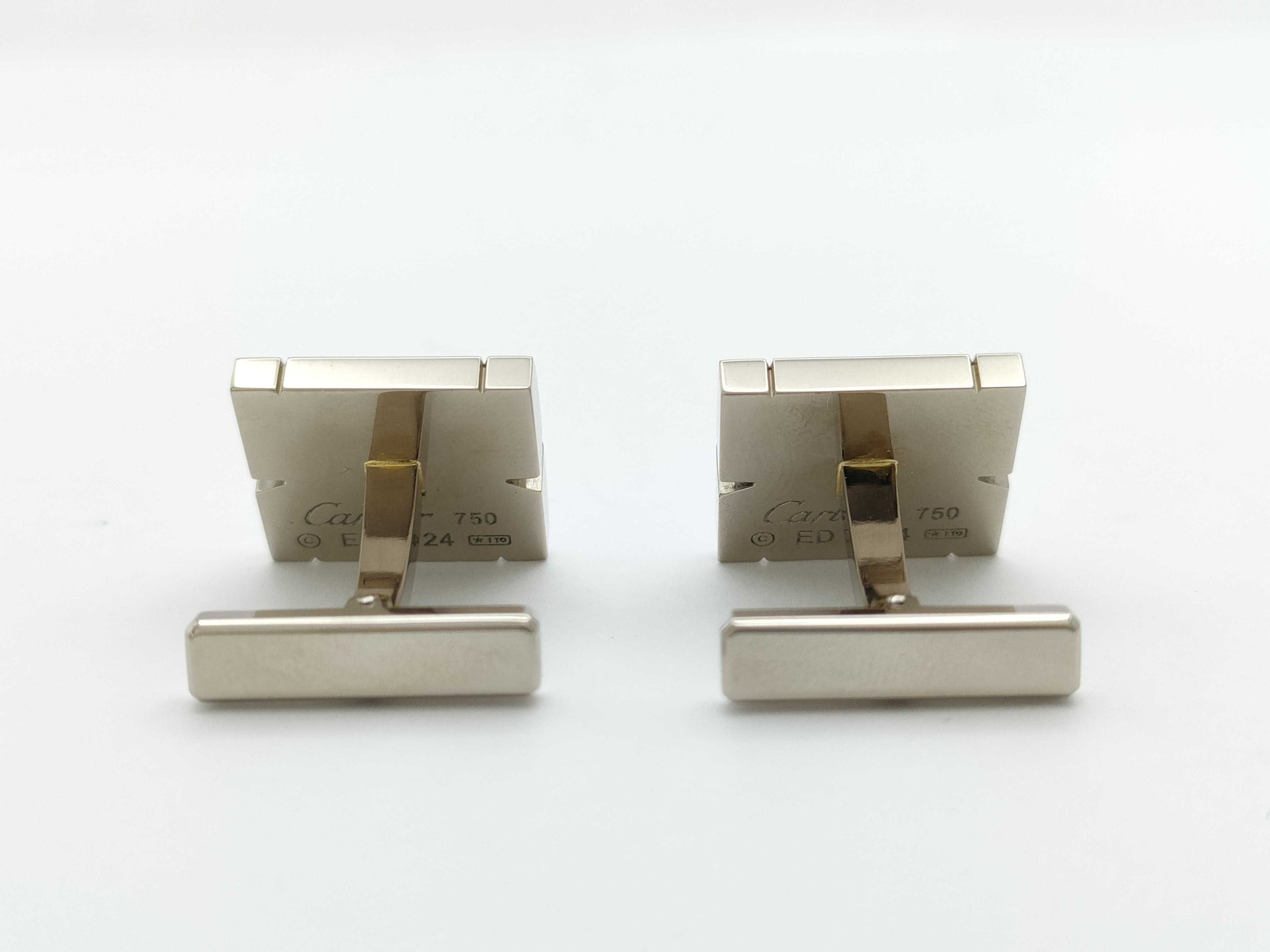 Cartier Tank Francaise WG 750 22.4g Tie Pin Cuffs