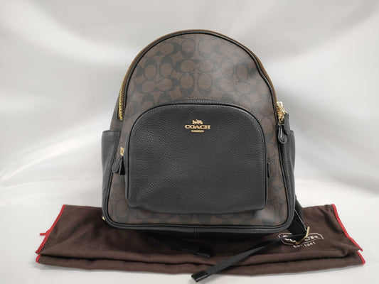 COACH Signature Brown-Black Backpack