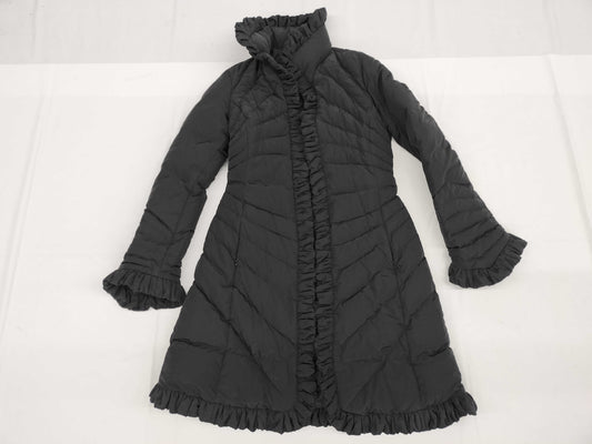 MONCLER Down Nylon Size 1 Black Ruffle Women's Jacket