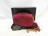 CHANEL Matelasse Shoulder Bag Suede Ball Chain with Sticker and Card