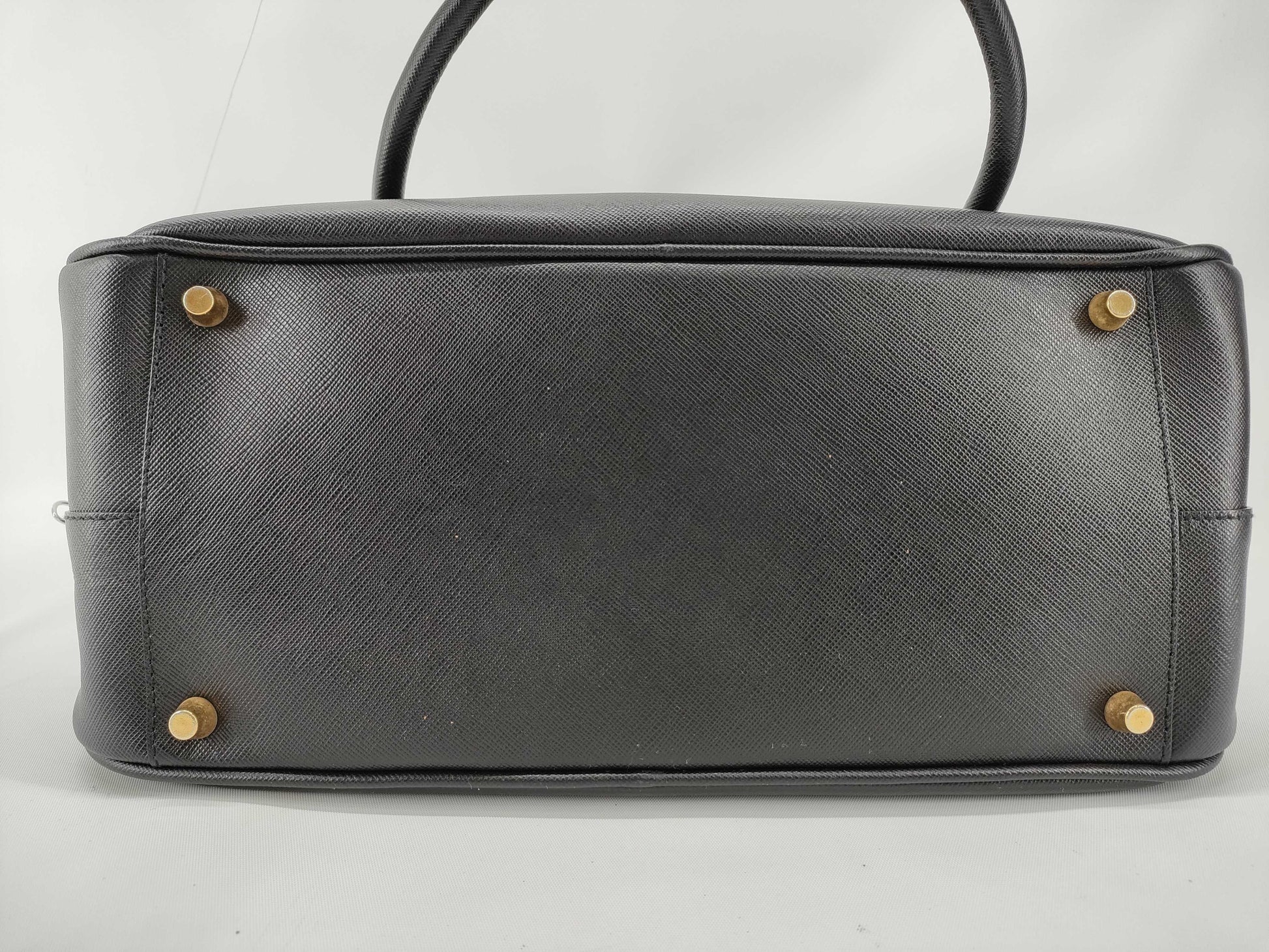 PRADA Prada Saffiano Leather Black Handbag