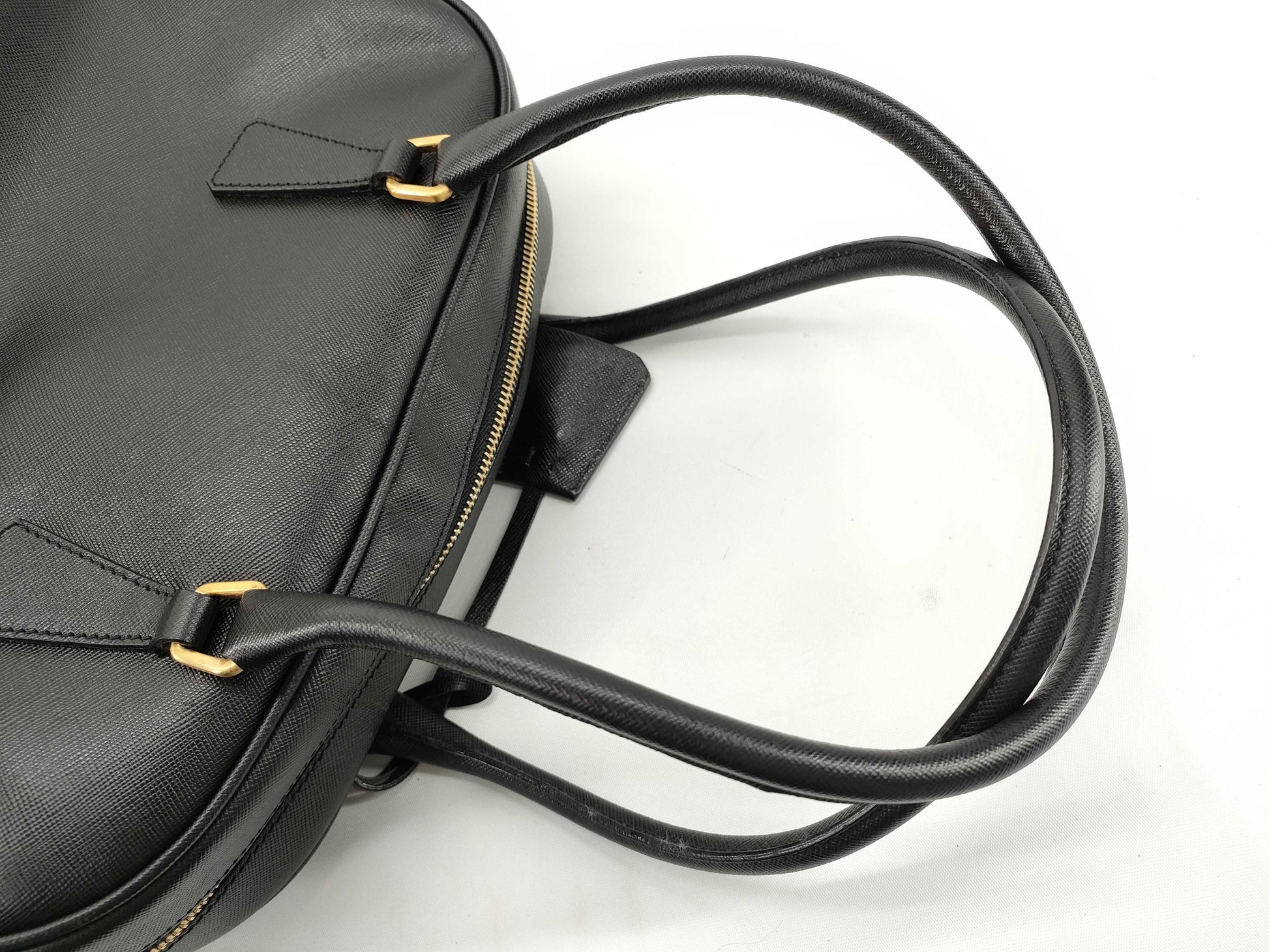 PRADA Prada Saffiano Leather Black Handbag