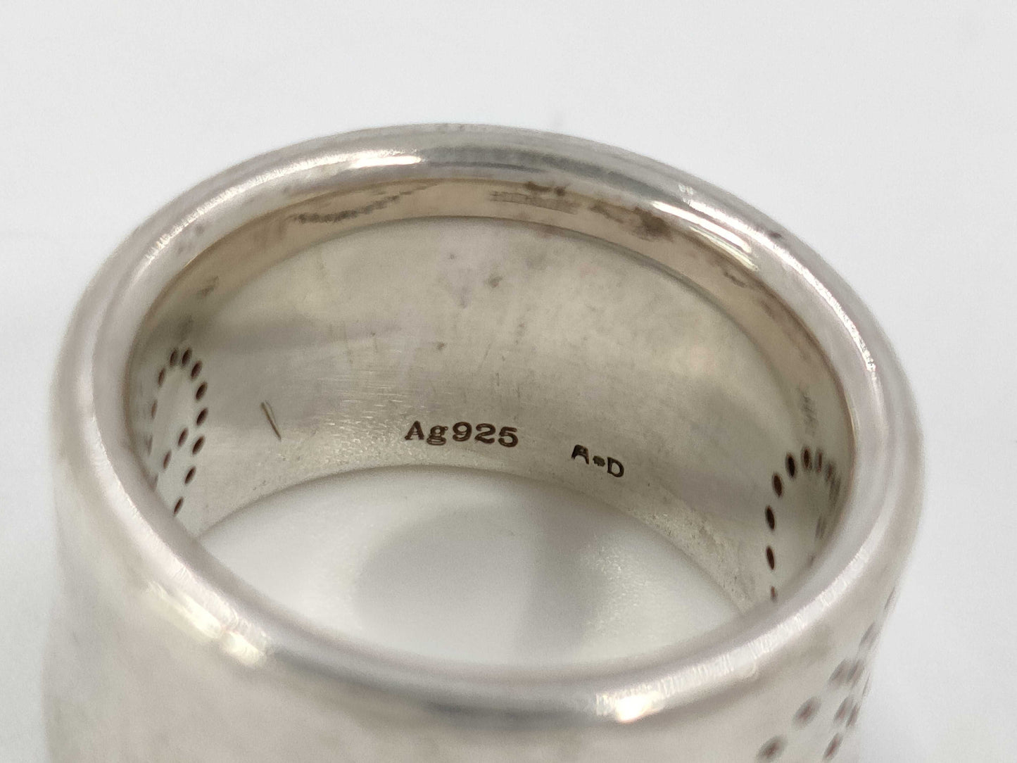 HERMES H Silver Ring 48 No. 8 Ring