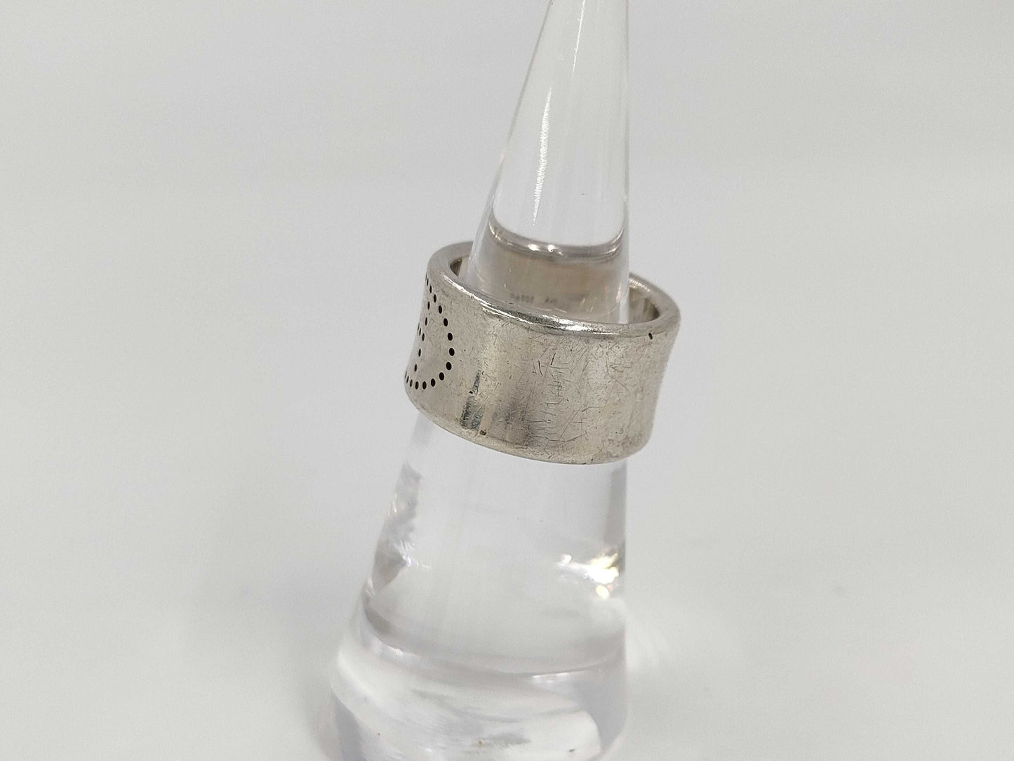 HERMES H Silver Ring 48 No. 8 Ring