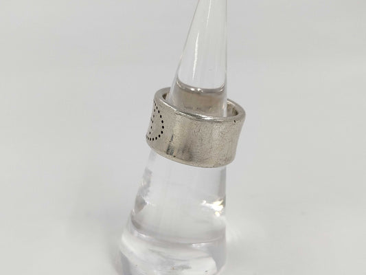 HERMES H Silver Ring 48 No. 8 Ring