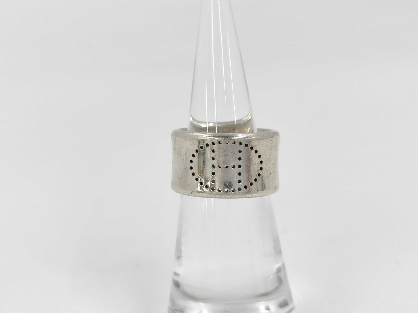HERMES H Silver Ring 48 No. 8 Ring