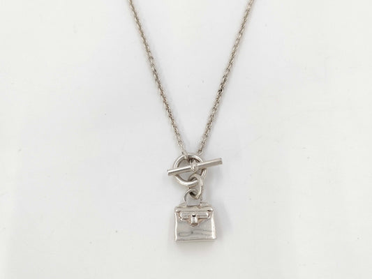 HERMES Amulet Kelly Charm 925 Pendant Necklace Necklace