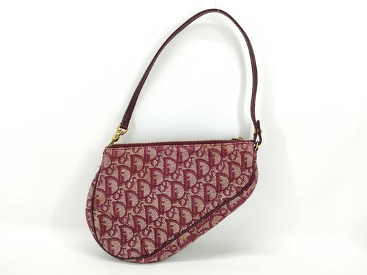 Dior Trotter Saddle Bag, Trotter Bordeaux Handbag