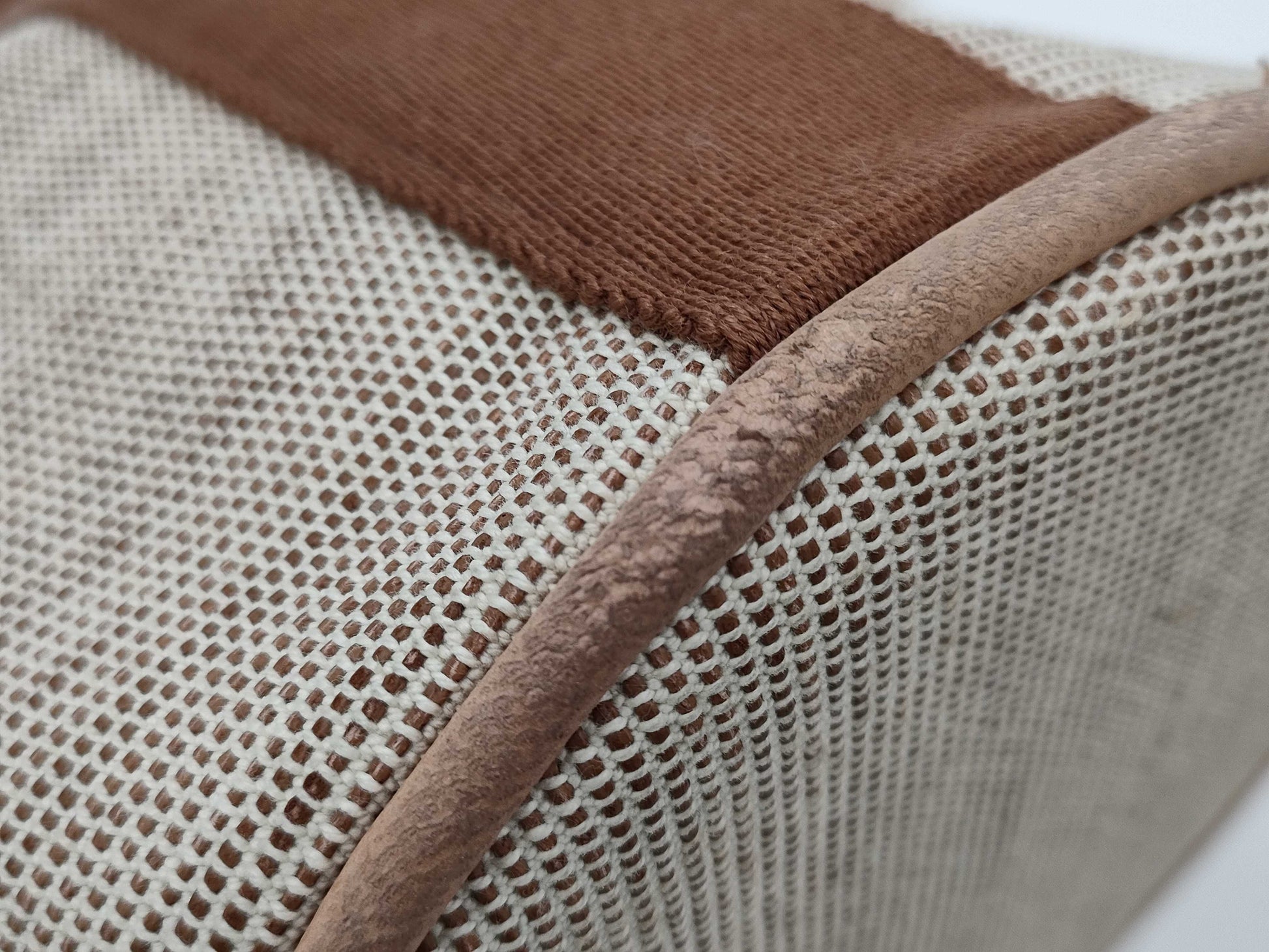 HERMES SaxoMM Canvas Beige/Brown Purse Bag