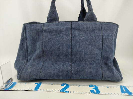 PRADA Prada Canapa Denim Tote Bag