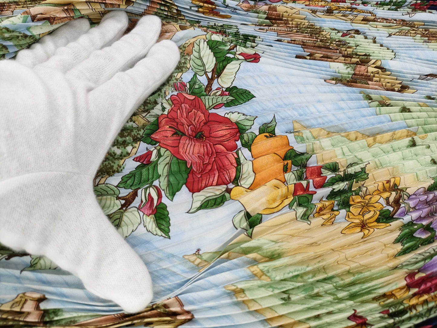 HERMES Carre Pleated Scarf Scarf