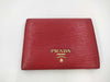PRADA Bi-Fold Wallet Leather Red Wallet