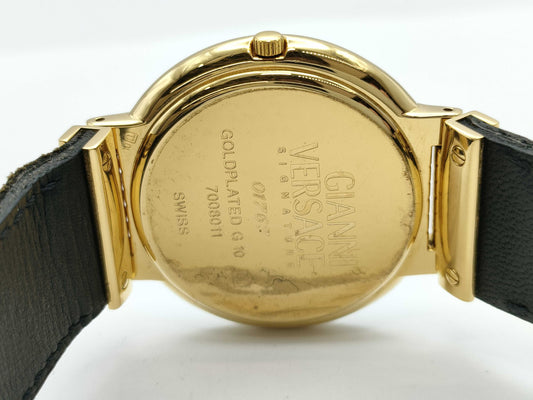 VERSACE 01767 7008011 Quartz Black Dial Women's Watch