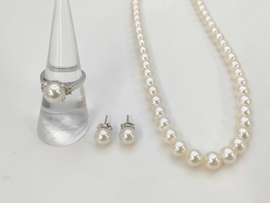 TASAKI Pearl Diameter Approx. 7.2-7.5mm SV 32.3g/ Pearl Diameter Approx. 8.5mm D0.06ct PT900 6.4g/ Pearl Diameter Approx. 7.4-7.7mm METAL/K14WG 2.0gOther Accessories