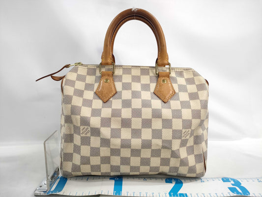 LOUIS VUITTON Damier Azur Speedy 25 Boston Bag MB2184 Handbag