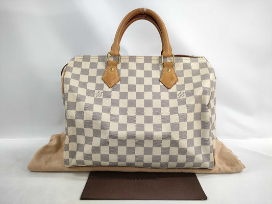 LOUIS VUITTON Damier Azur Speedy 30 Boston Bag BA4104 Boston Bag