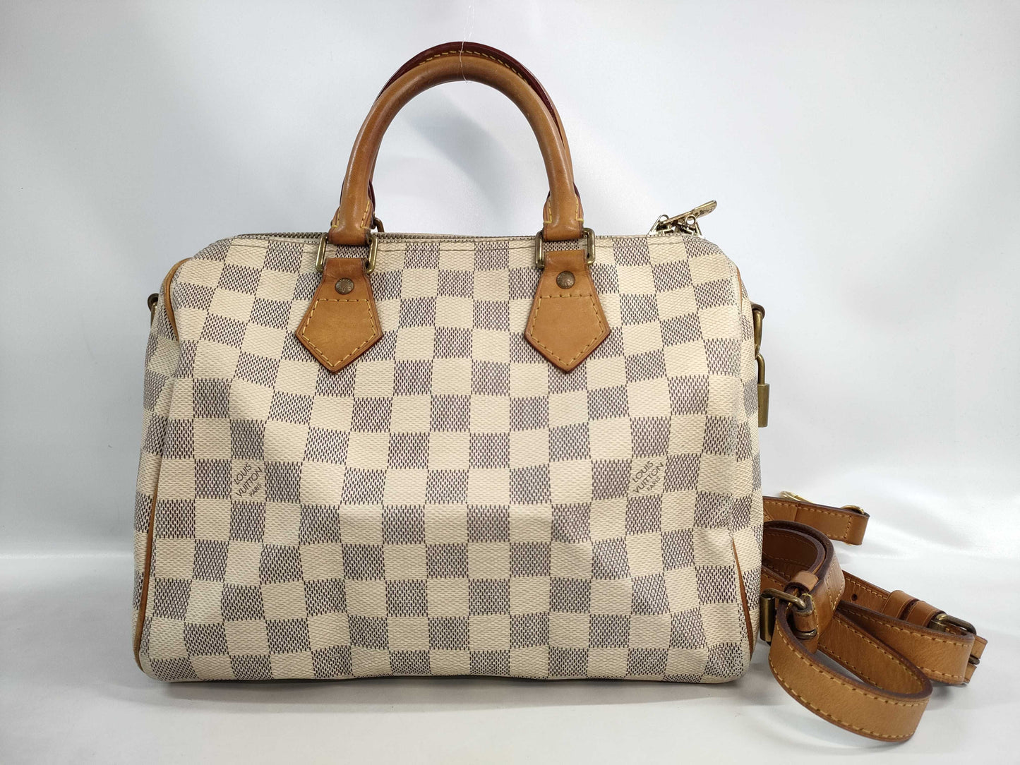 LOUIS VUITTON Azur Speedy Bandouliere 25 2-way Boston Bag DU1103 Boston Bag