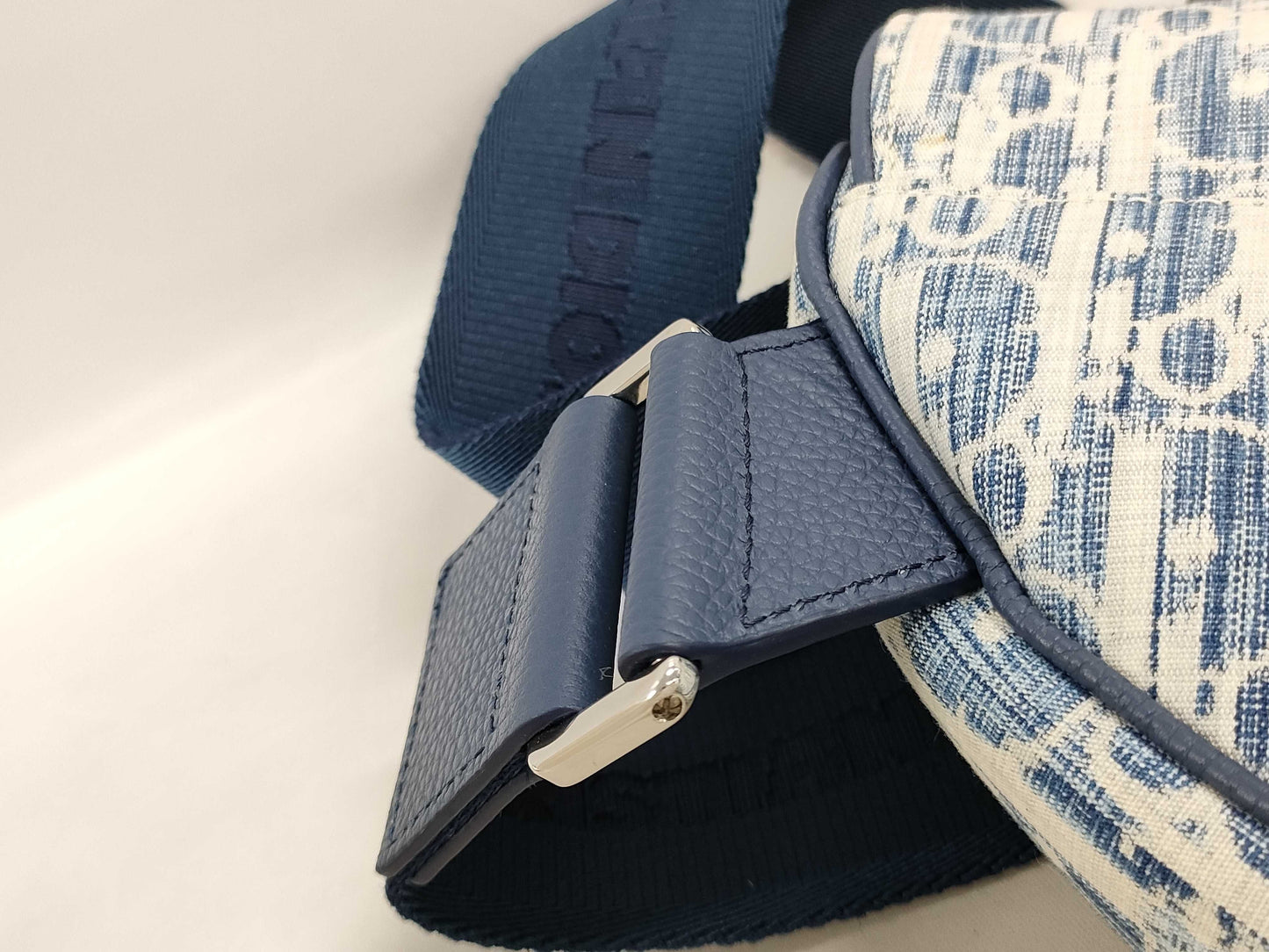 Dior Oblique Denim Saddle Shoulder Bag