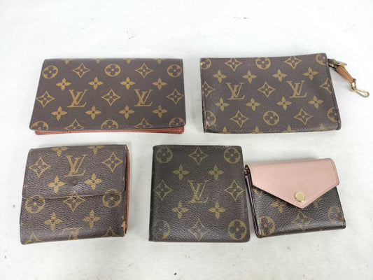 LOUIS VUITTON Monogram Wallet and Pouch 5-Piece Set