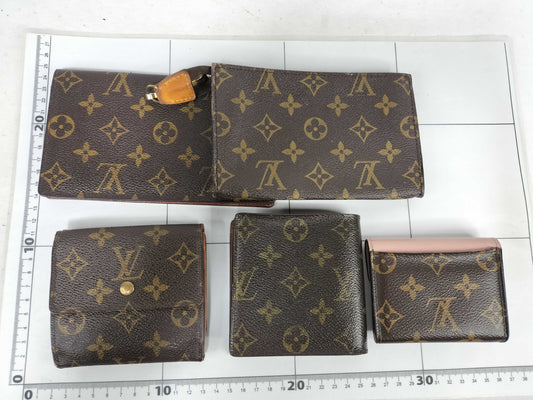 LOUIS VUITTON Monogram Wallet and Pouch 5-Piece Set