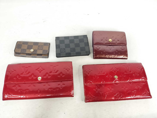 LOUIS VUITTON Vernis Damier Wallet 5-Piece Set