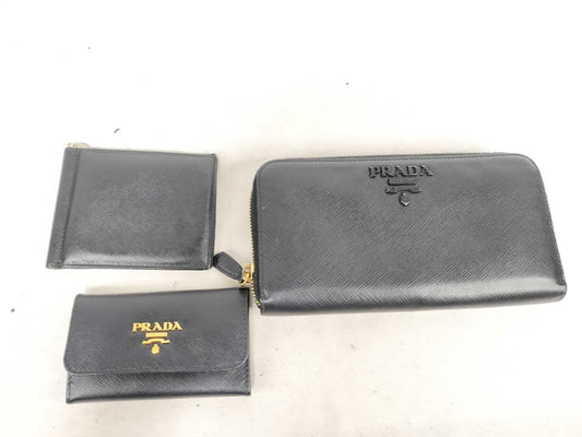PRADA Saffiano Wallet and Key Case 3-Piece Set